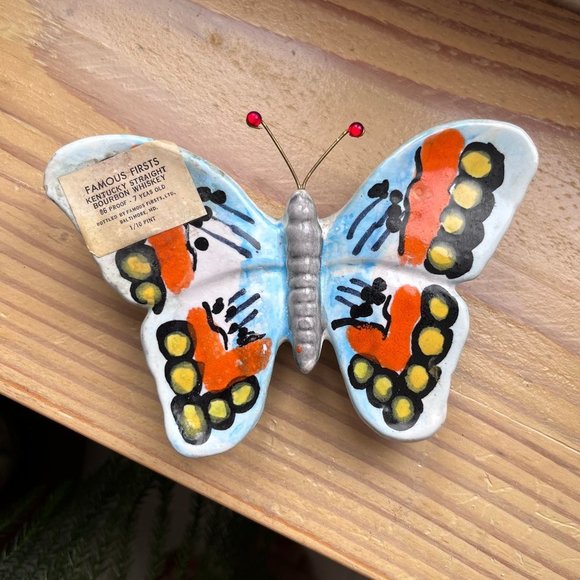 R.E.M. Originals Other - Vintage Kentucky Bourbon Flask R.E.M.Originals Decanter 1972 MCM ITALY Butterfly